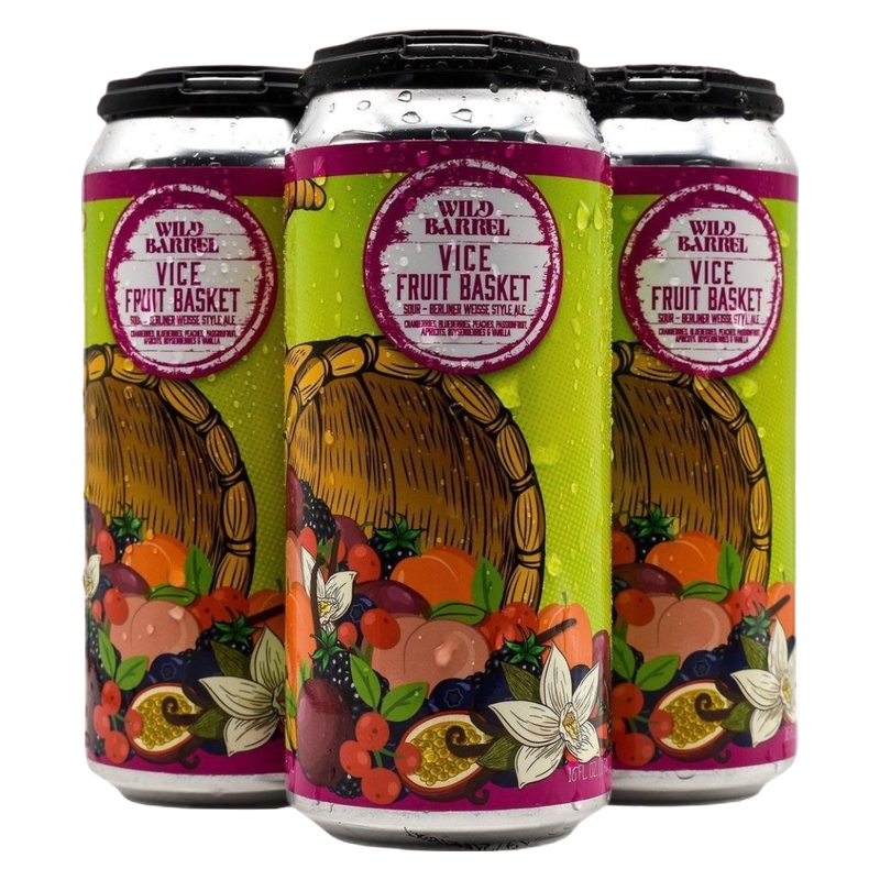 Wild Barrel Vice Fruit Basket 4pk 16oz Cans