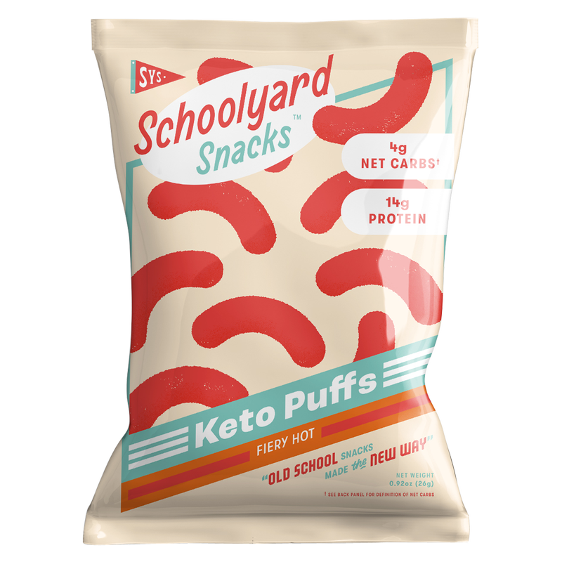 Schoolyard Snacks Fiery Hot Keto Puffs .9oz
