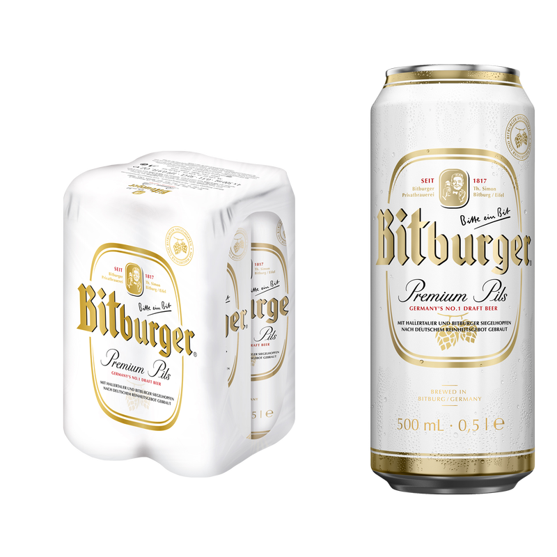 Bitburger Pilsner 4pk 16.9oz Can 4.8% ABV