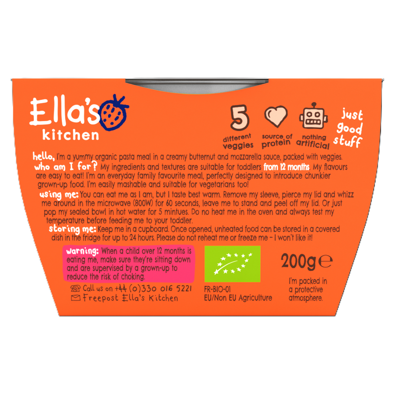 Ella's Kitchen Organic Cheesy Veg Pasta 13y, 200g Baby fast delivery