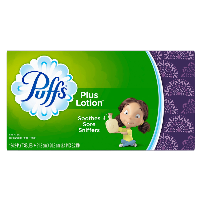 Puffs Plus Lotion Family Tissue Box 124ct