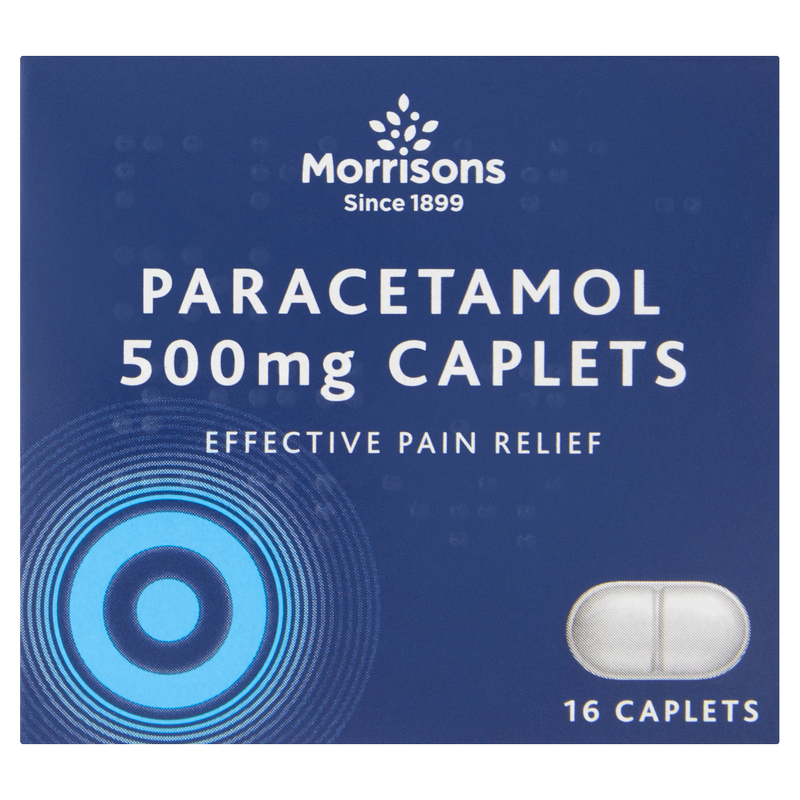 Morrisons Paracetamol 500mg Caplets, 16pcs