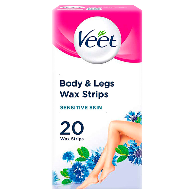 Veet Ready To Use Wax Strips Sensitive Skin, 20pcs