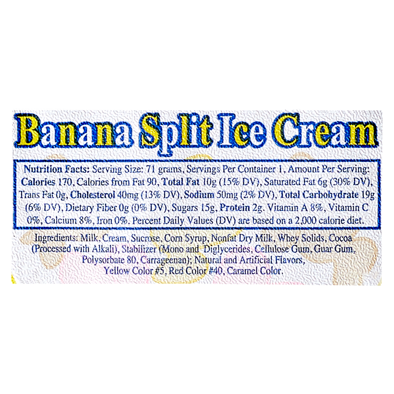 Mini Melts Banana Split Ice Cream Cup 1ct