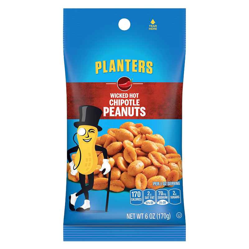 Planters Hot Chipotle Peanuts 6oz