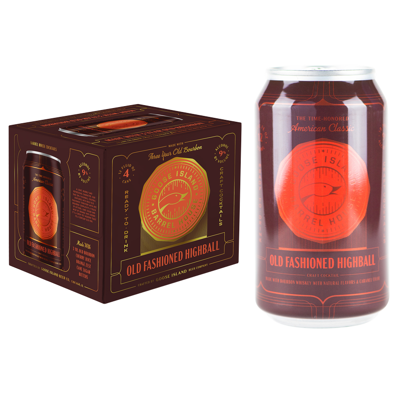 Goose Island Barrel House Old Fashioned Highball 4pk 12oz Cans 9.0% ABV