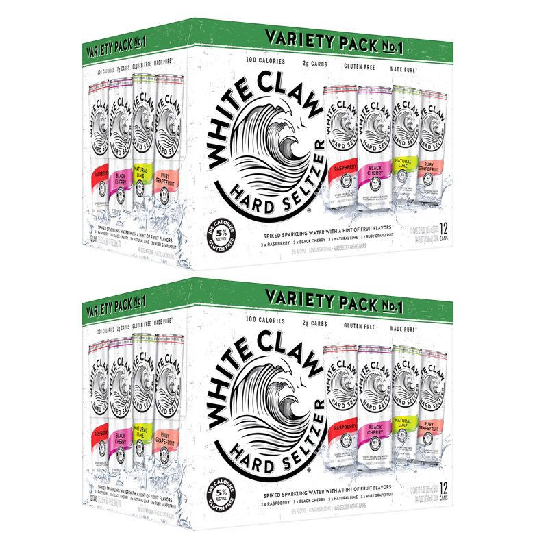 2 FOR BUNDLE White Claw Seltzer Variety 12pk 12oz Can 5.0% ABV
