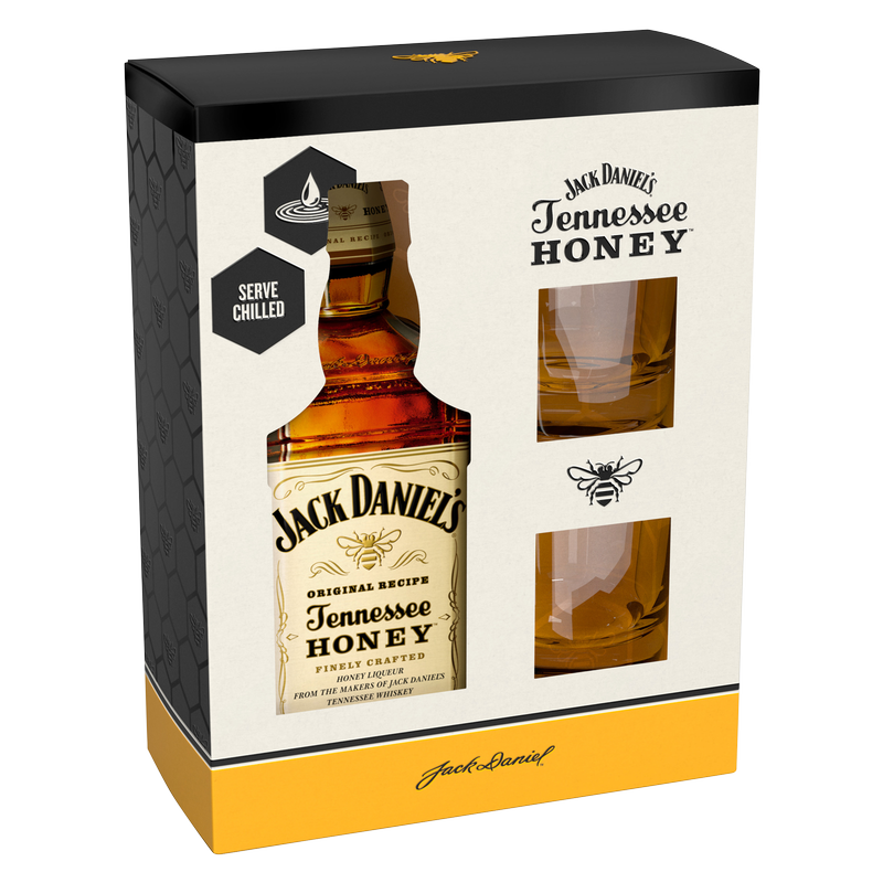 Jack Daniel's Tennessee Honey Whiskey Gift Set 750ml (70 Proof)