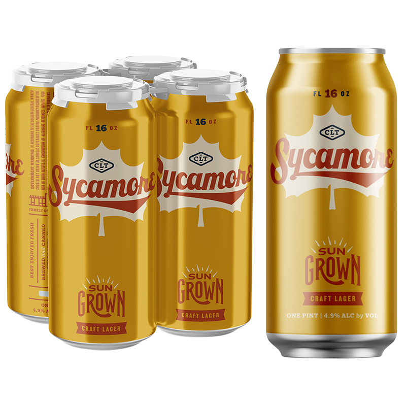 Sycamore Sun Grown Lager 4pk 16oz Can 4.9% ABV