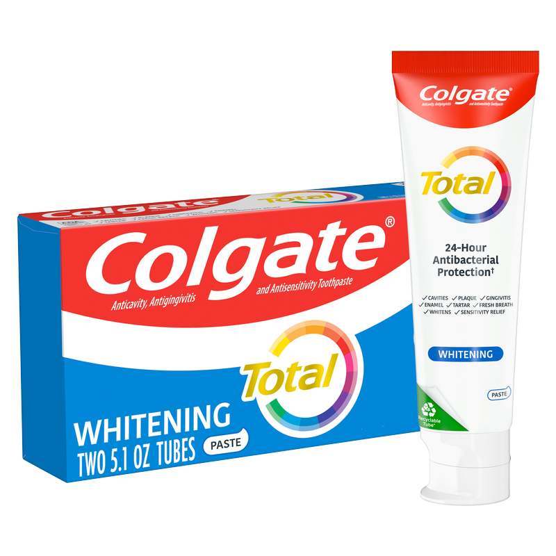 Colgate Total Whitening Mint Toothpaste 5.1oz 2ct Health fast