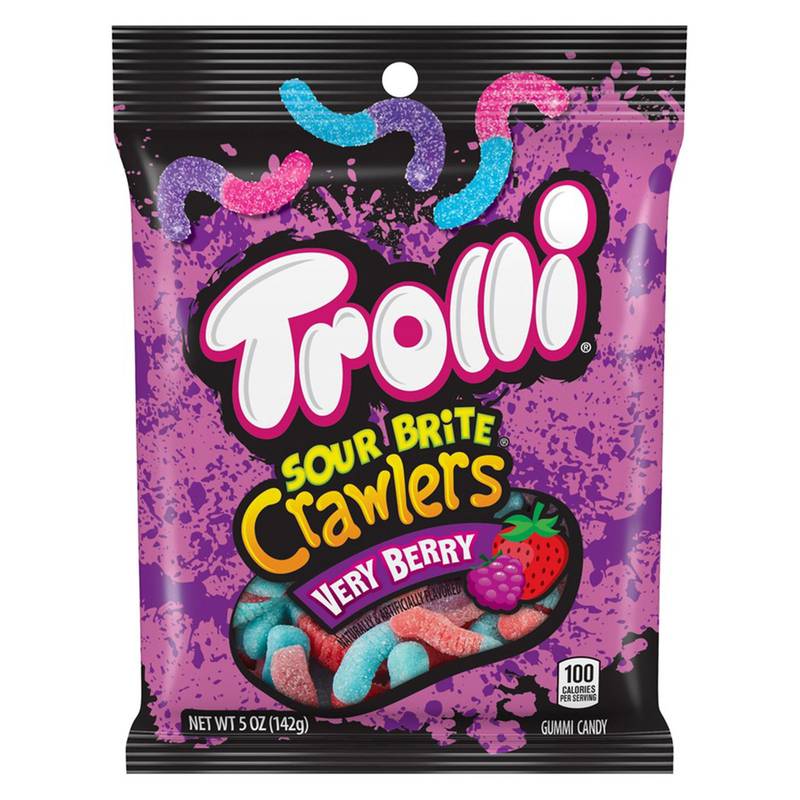 Trolli Very Berry Sour Brite Crawlers Gummy Candy 5oz