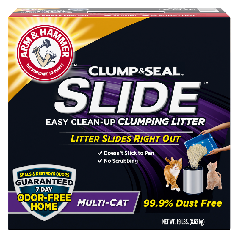 Arm & Hammer SLIDE Easy Clean-Up Multi-Cat Clumping Cat Litter 19lb