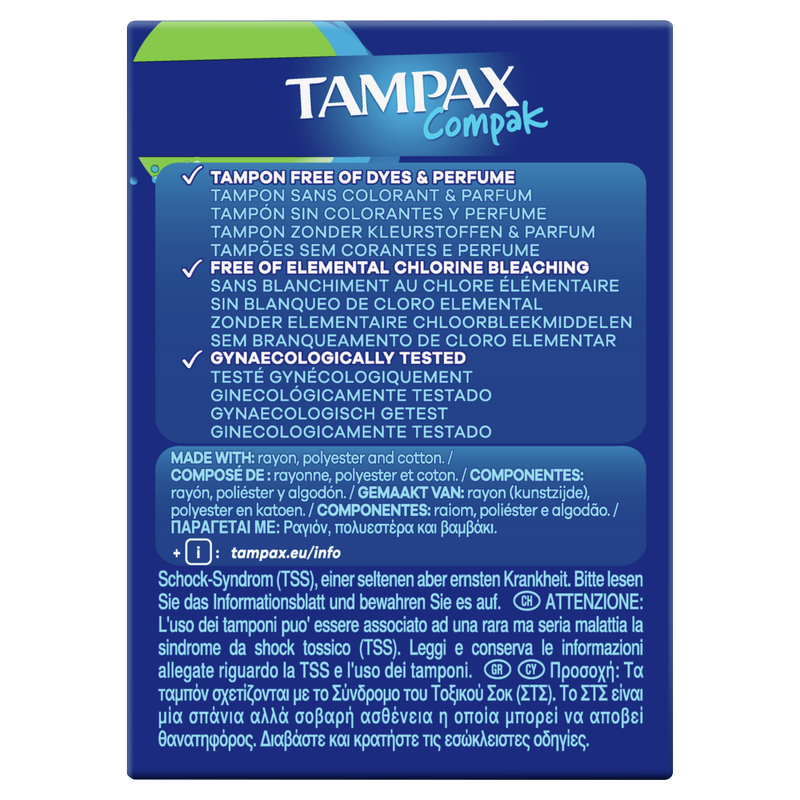 Tampax Compak Super Applicator, 18pcs