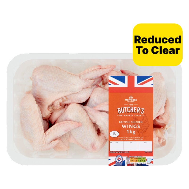 Reduced - Morrisons British Chicken Wings, 1kg