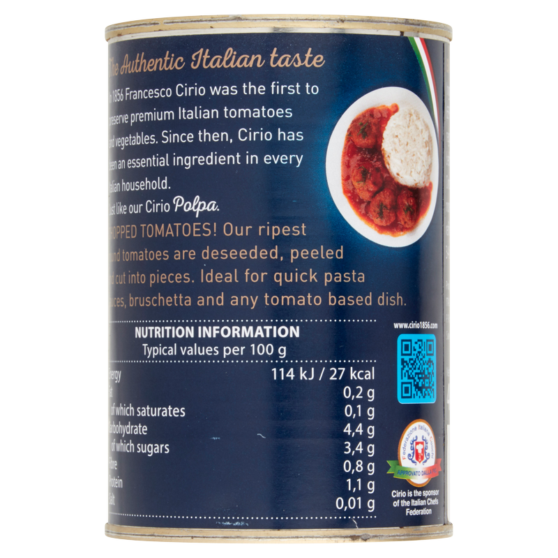 Cirio Chopped Tomatoes, 400g Food Cupboard fast delivery by App or Online