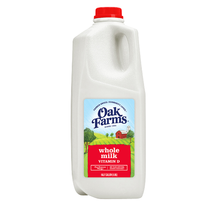 Oak Farms Whole Vitamin D Milk - 1/2 Gallon