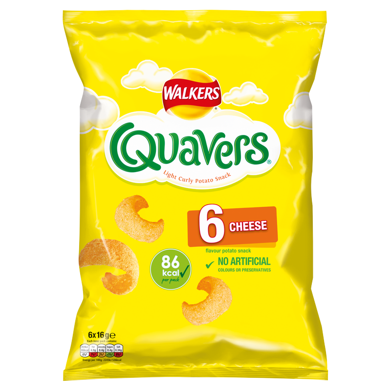 Quavers Cheese, 6 x 16g