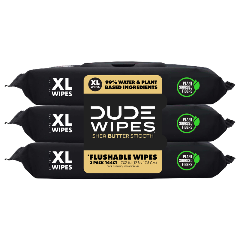 DUDE WIPES 48ct Dispenser Pack, Shea Butter 3 Pack