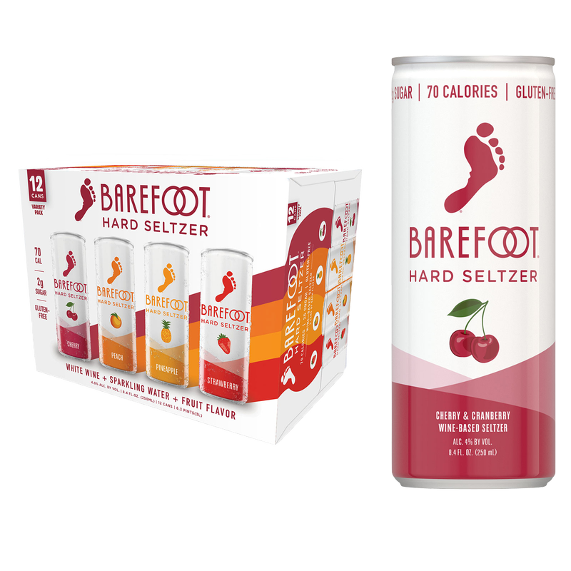 Barefoot Hard Seltzer Variety Pack 12pk 8oz Can