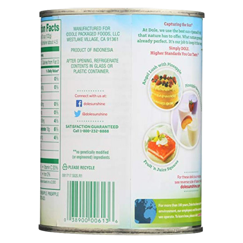 Dole Crushed Pineapple, 20oz. Grocery fast delivery by App or Online