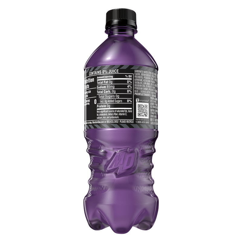 Mountain Dew Pitch Black Zero 20oz Bottle