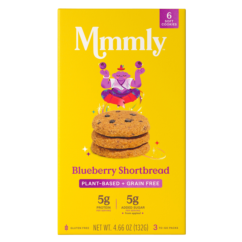 Mmmly Blueberry Shortbread Plant-Based Soft Cookies 4.66oz