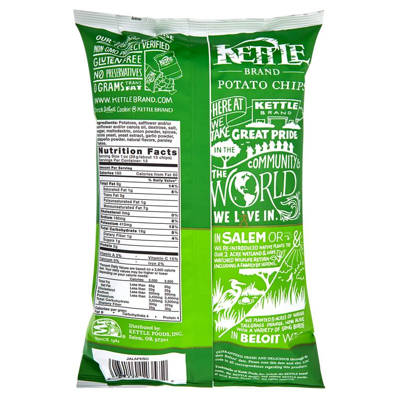 Kettle Brand Jalapeno Potato Chips 13oz