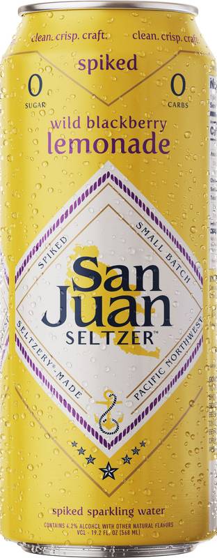 San Juan Seltzer Wild Blackberry Lemonade Single 19.2oz Can