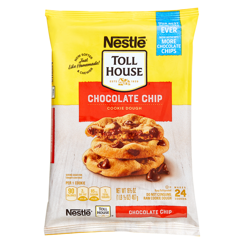 Nestle Toll House Chocolate Chip Cookie Ready to Bake Dough 24ct 16.5oz - 2 Pack Bundle