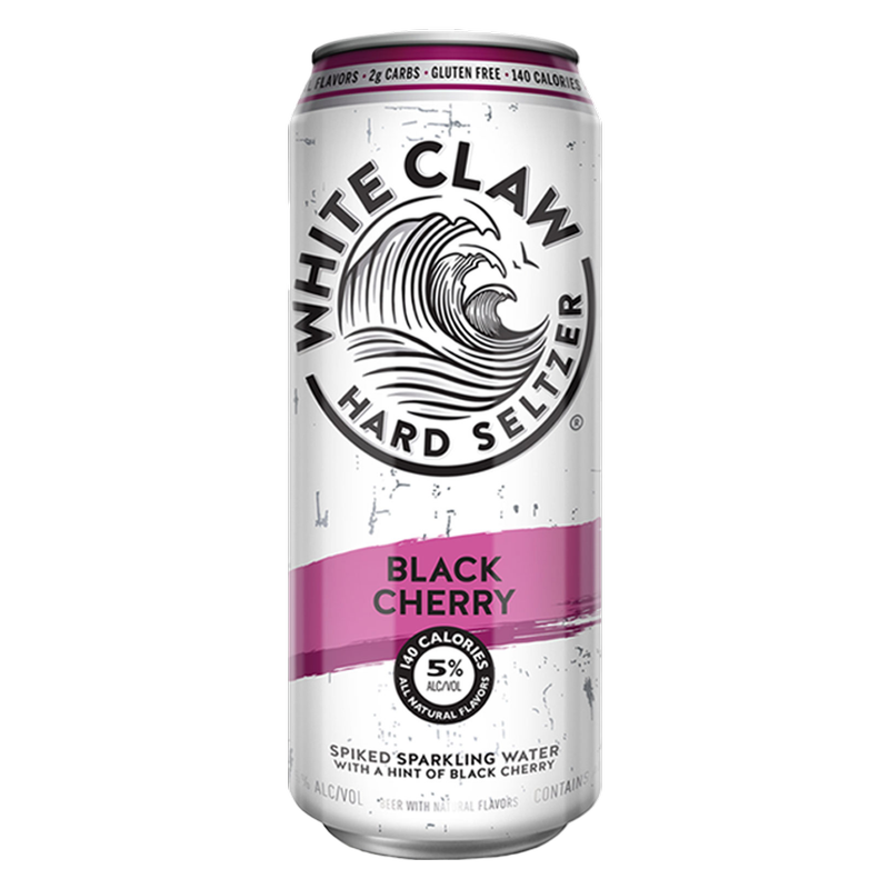 White Claw Hard Seltzer Can Black Cherry
