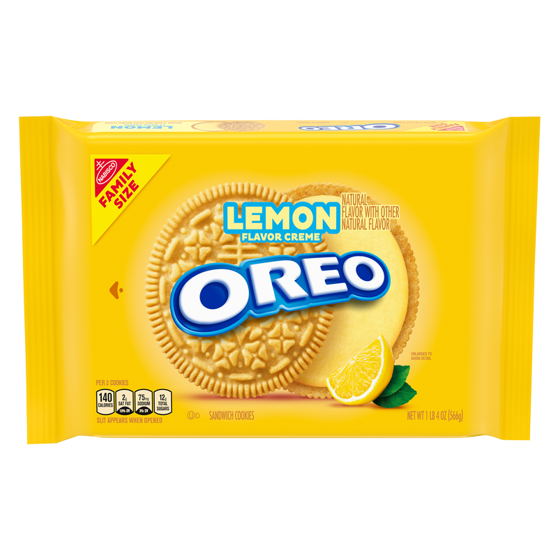 Oreo Lemon Sandwich Cookies Family Size 20oz