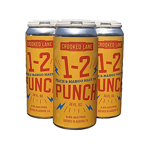 Crooked Lane Brewing Co. 1-2 Punch Hazy IPA 4pk 16oz Can