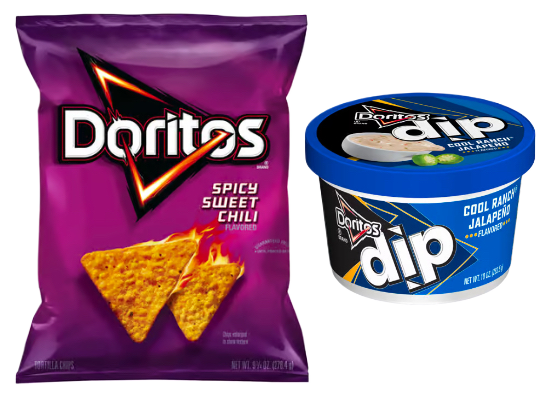 Doritos Spicy Sweet Chili Tortilla Chips 9.25oz & Doritos Cool Ranch Jalapeno Dip 10oz