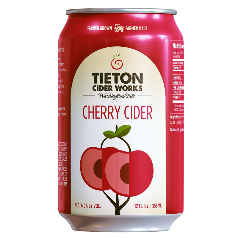 Tieton Cider Works Cherry Cider 6pk 12oz Can Alcohol fast delivery by