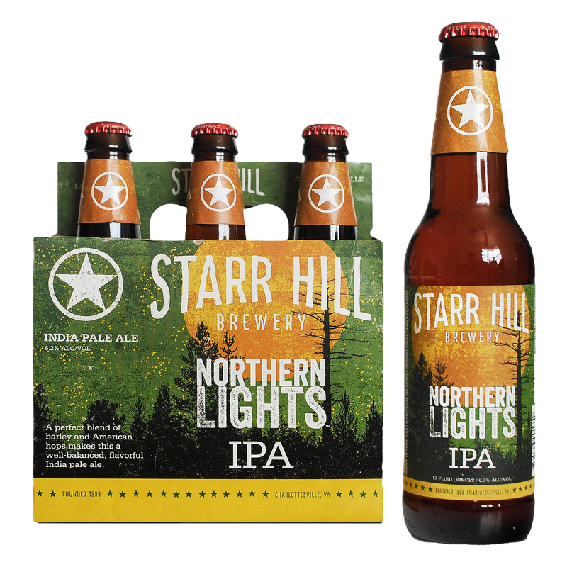 Starr Hill Northern Lights IPA 6pk 12oz Btl 6.2% ABV