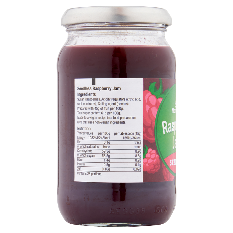 Morrisons Seedless Raspberry Jam, 420g Food Cupboard fast delivery by