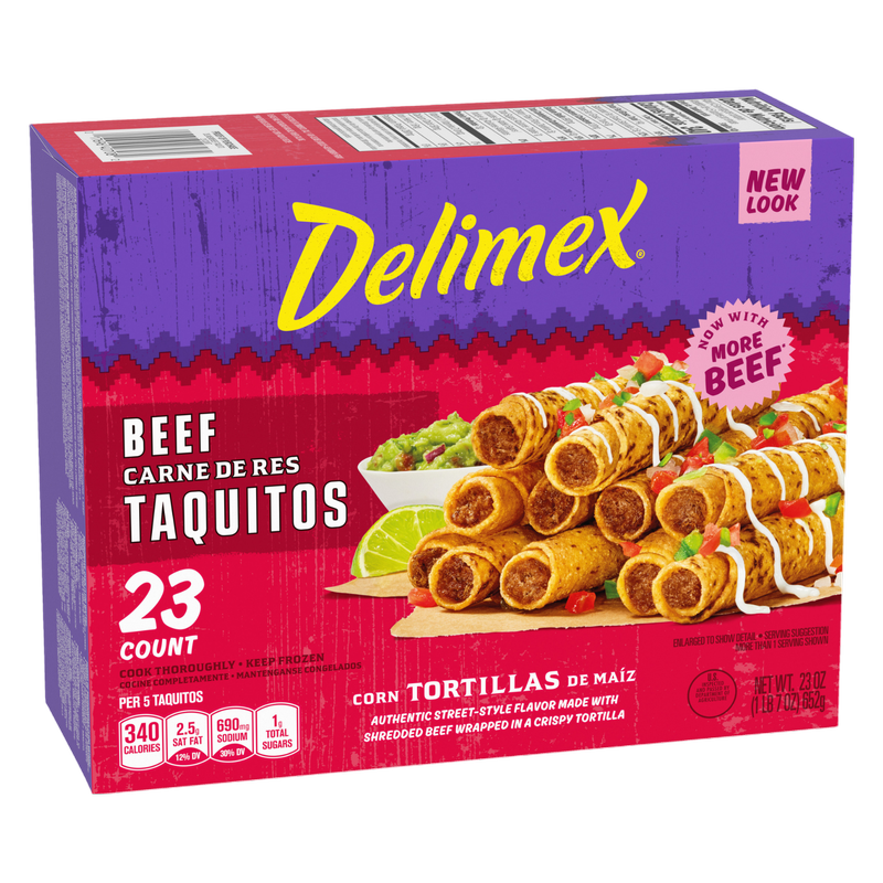 Delimex Beef Taquitos 23ct 23oz : Quick Meals fast delivery by App or ...
