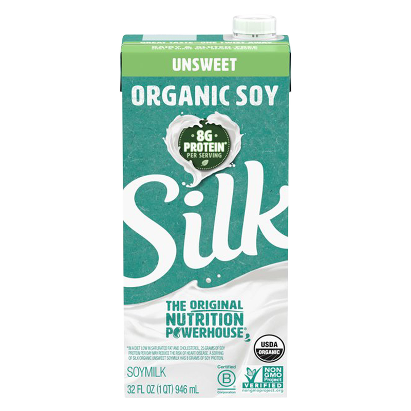 Silk Organic Soymilk Unsweetened 32oz