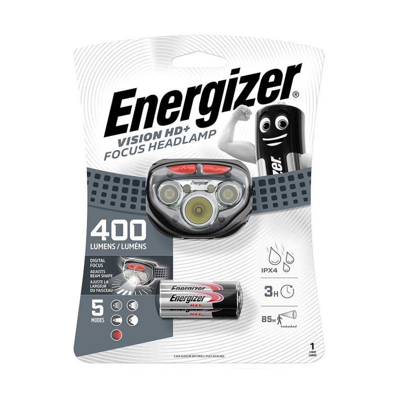 Energizer LED 400 Lumen Head Torch incl. 3x AAA Batteries, 1pcs