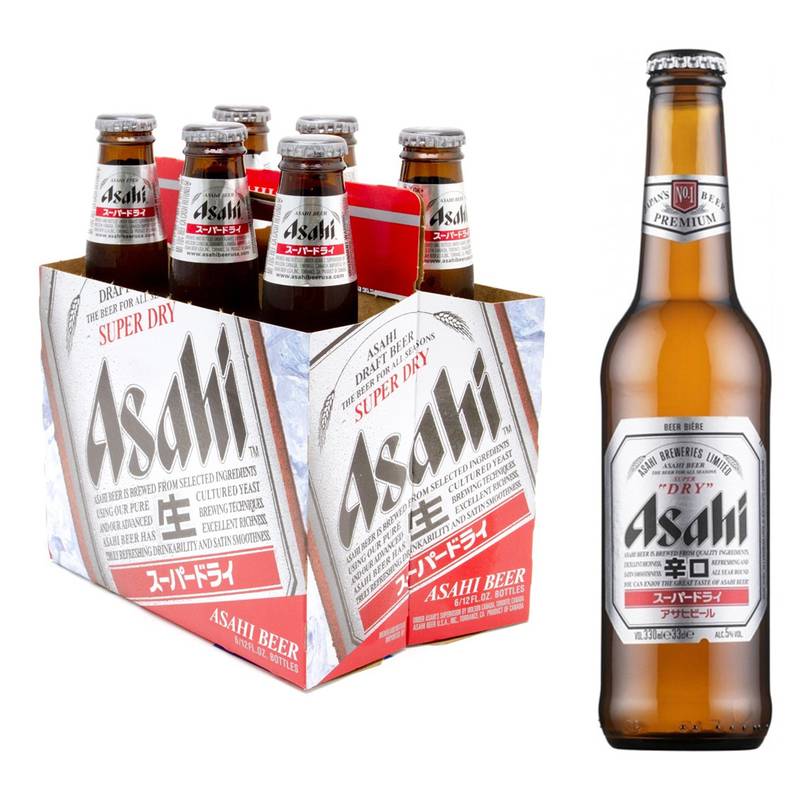 Asahi Super Dry 6pk 12oz Btl 5.0% ABV