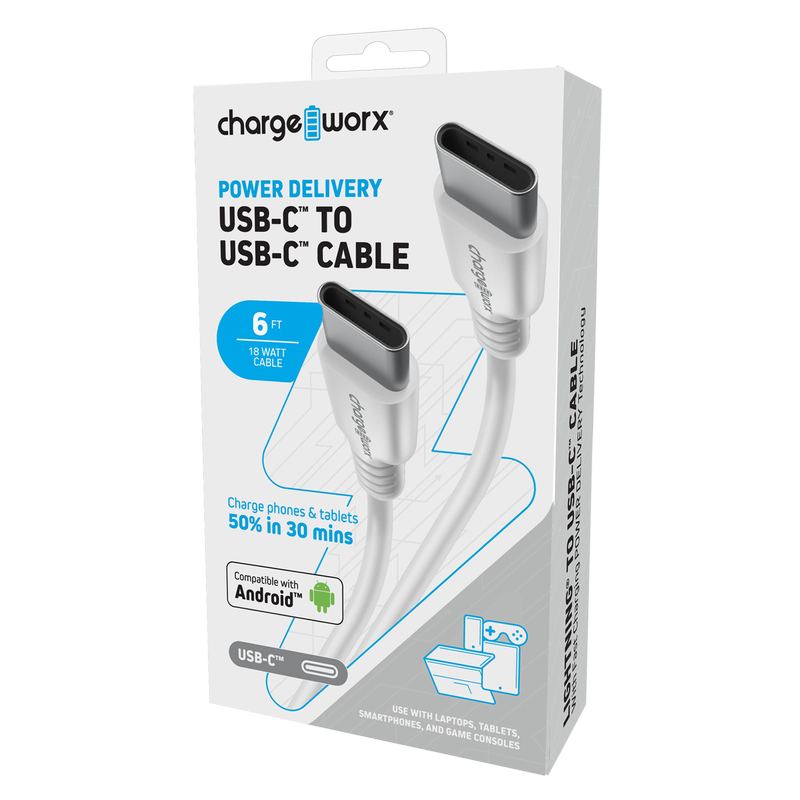 USB-C Cable 6ft White for MacBook