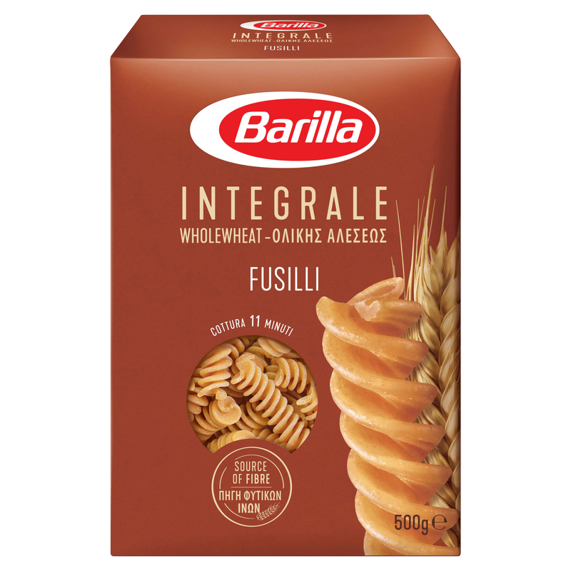 Barilla Whole Wheat Fusilli, 500g