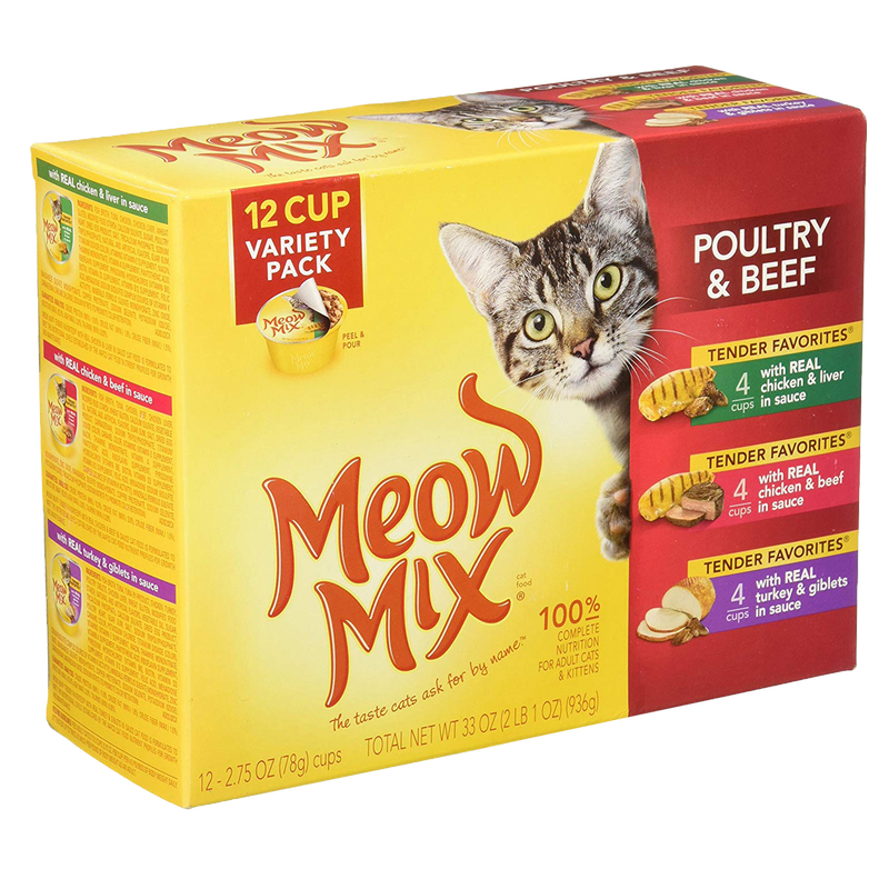 Meow Mix Variety Pack Cat Food 12ct