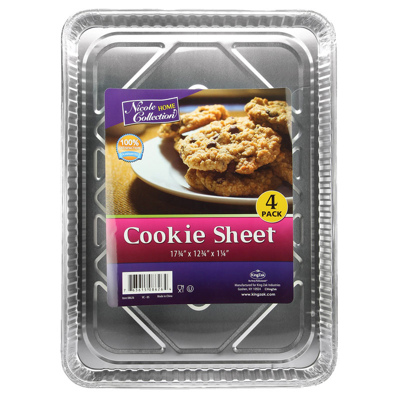 Nicole Home Collection Aluminum Cookie Sheet 4pk