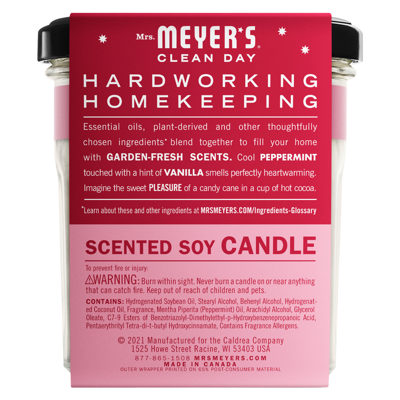 Mrs. Meyer's Clean Day Scented Soy Candle in Peppermint 7.2 Ounce