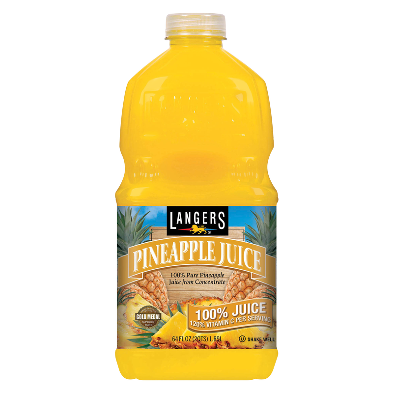 Langers 100% Pineapple Juice With Vitamin C 64oz