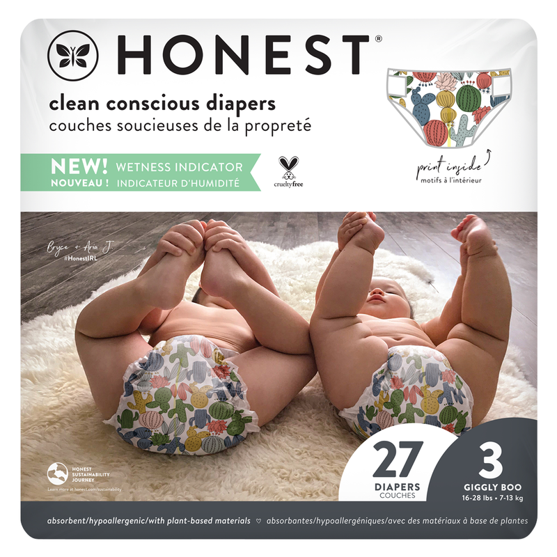 The Honest Company Diapers Size 3 Cactus Cuties 27ct