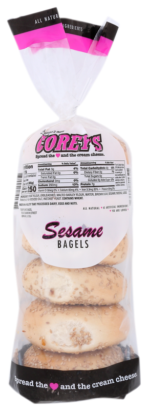 Corey's Sesame Bagels - 6ct