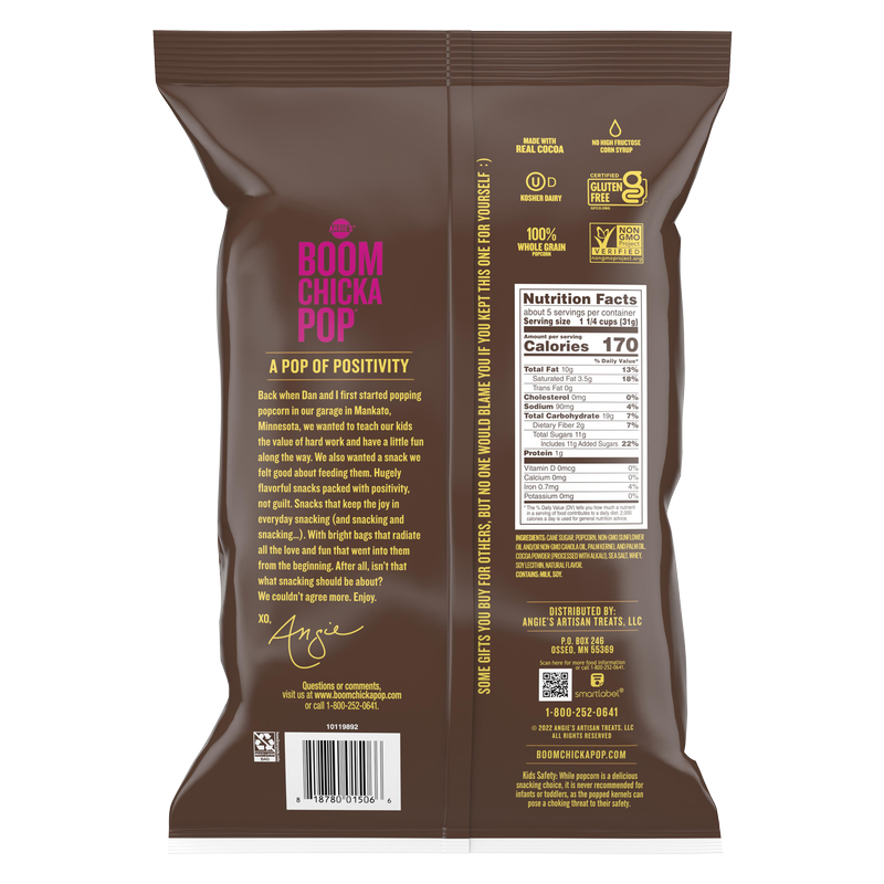 Angie's Boomchickapop Dark Chocolate Drizzled Sea Salt Kettle Corn 5