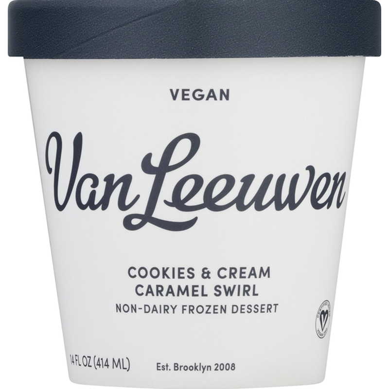 Van Leeuwen Vegan Cookies & Cream Caramel Swirl Ice Cream Pint